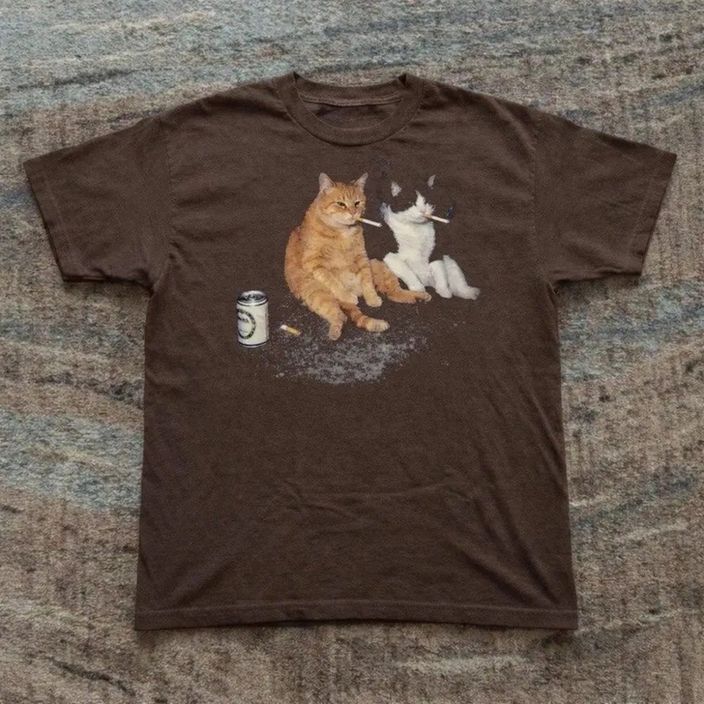 Cat Sad, Funny Cat Couple,Gifts Shirt, Unisex Vintage Graphic Tees